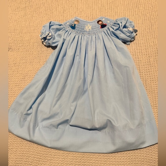 Southern Smocked Co Baby Dress Infant Frozen Ice Princess Embroidered 18M EUC - Picture 1 of 6